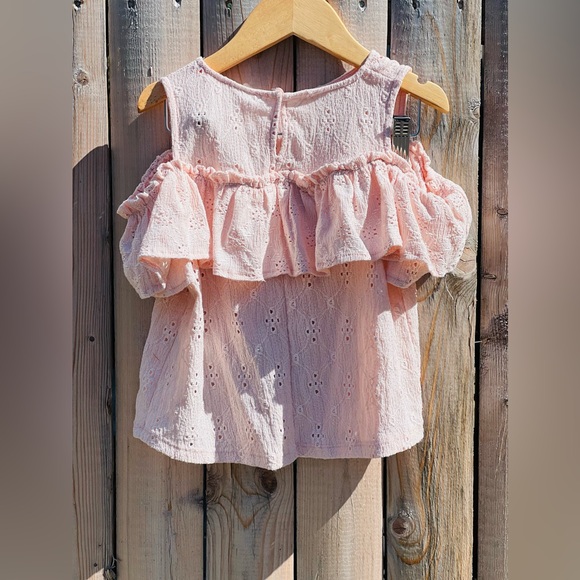 Zara Kids Eyelet Pink Ruffle Outfit Top & Skirt Outfit - Picture 6 of 10